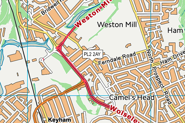 PL2 2AY map - OS VectorMap District (Ordnance Survey)