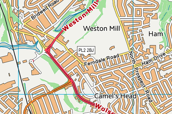 PL2 2BJ map - OS VectorMap District (Ordnance Survey)