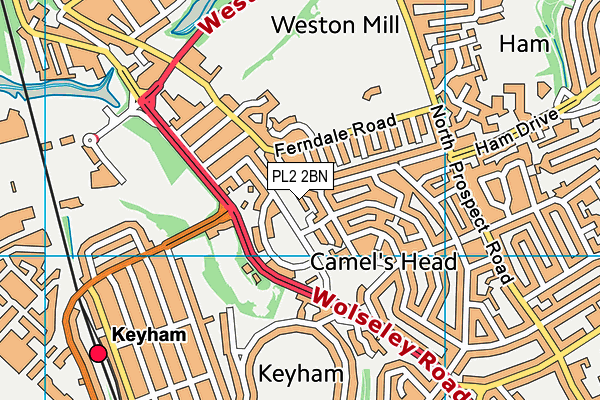 PL2 2BN map - OS VectorMap District (Ordnance Survey)