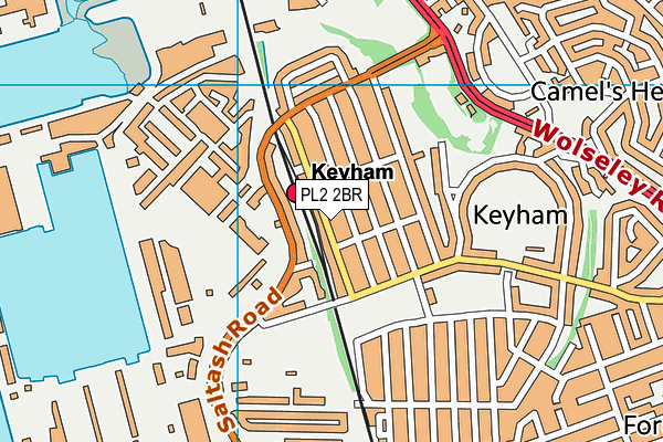 PL2 2BR map - OS VectorMap District (Ordnance Survey)