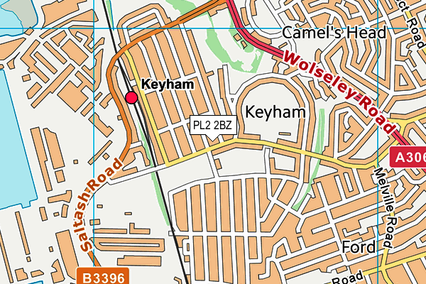 PL2 2BZ map - OS VectorMap District (Ordnance Survey)