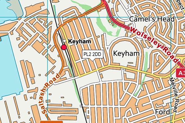 PL2 2DD map - OS VectorMap District (Ordnance Survey)