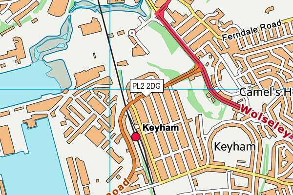 PL2 2DG map - OS VectorMap District (Ordnance Survey)