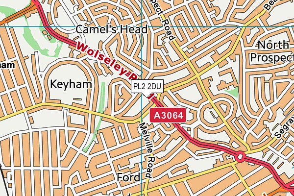 PL2 2DU map - OS VectorMap District (Ordnance Survey)