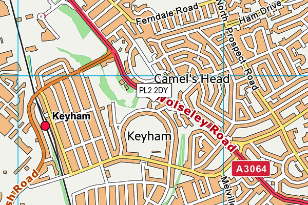 PL2 2DY map - OS VectorMap District (Ordnance Survey)