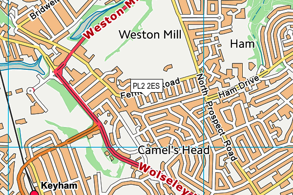 PL2 2ES map - OS VectorMap District (Ordnance Survey)