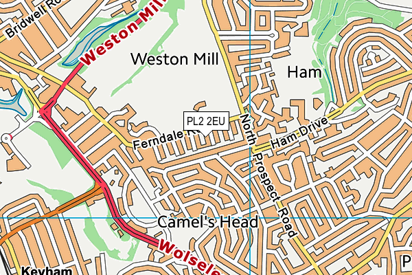 PL2 2EU map - OS VectorMap District (Ordnance Survey)