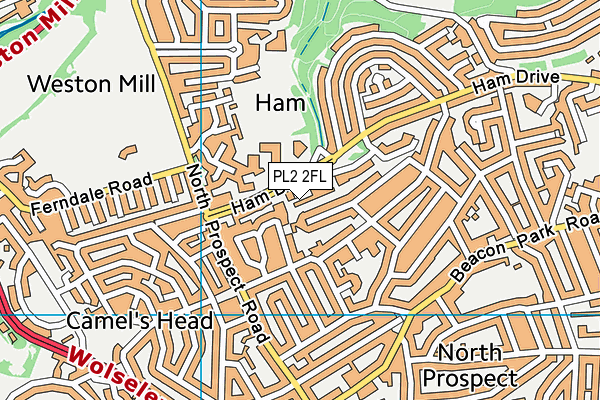 PL2 2FL map - OS VectorMap District (Ordnance Survey)