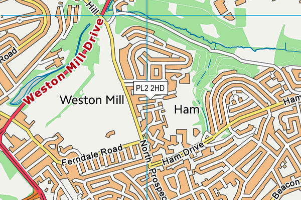 PL2 2HD map - OS VectorMap District (Ordnance Survey)