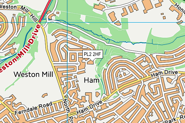 PL2 2HF map - OS VectorMap District (Ordnance Survey)