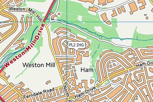 PL2 2HG map - OS VectorMap District (Ordnance Survey)