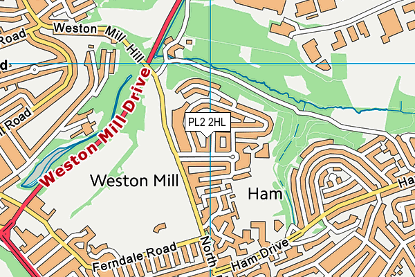 PL2 2HL map - OS VectorMap District (Ordnance Survey)