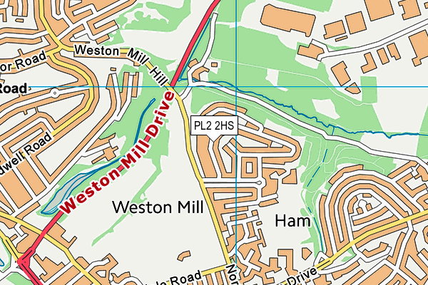 PL2 2HS map - OS VectorMap District (Ordnance Survey)