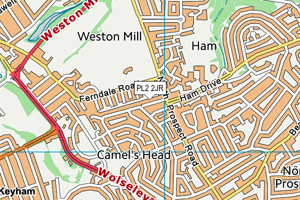 PL2 2JR map - OS VectorMap District (Ordnance Survey)