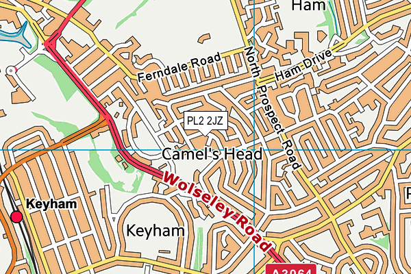 PL2 2JZ map - OS VectorMap District (Ordnance Survey)