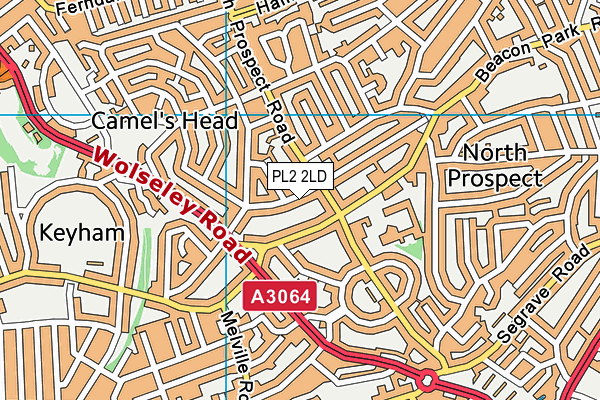 PL2 2LD map - OS VectorMap District (Ordnance Survey)