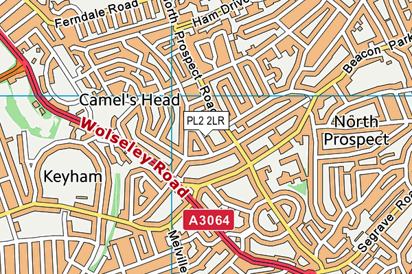 PL2 2LR map - OS VectorMap District (Ordnance Survey)