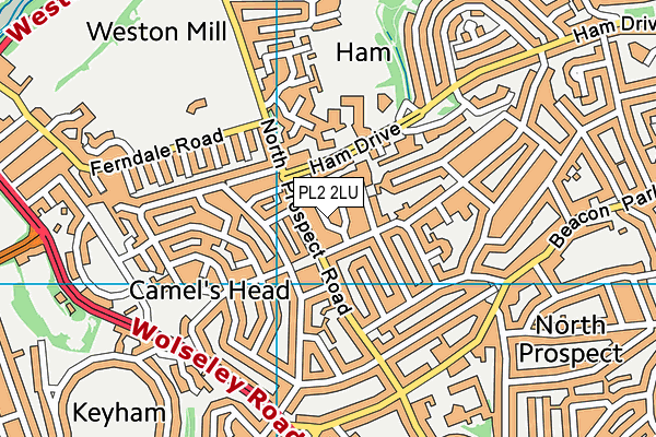 PL2 2LU map - OS VectorMap District (Ordnance Survey)