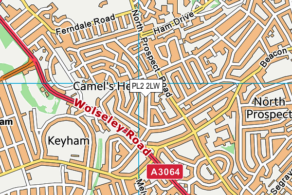 PL2 2LW map - OS VectorMap District (Ordnance Survey)