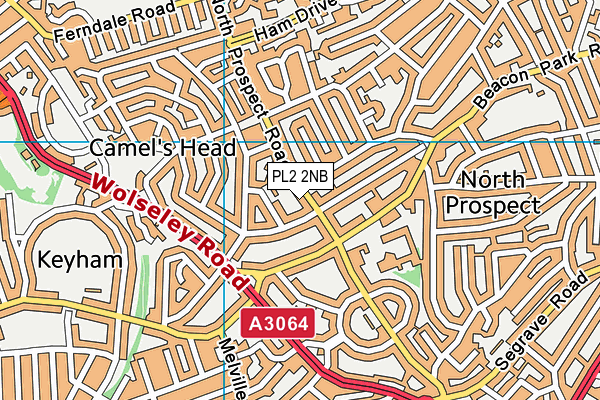 PL2 2NB map - OS VectorMap District (Ordnance Survey)