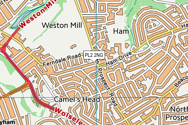 PL2 2NG map - OS VectorMap District (Ordnance Survey)