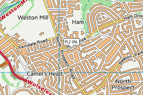 PL2 2NL map - OS VectorMap District (Ordnance Survey)