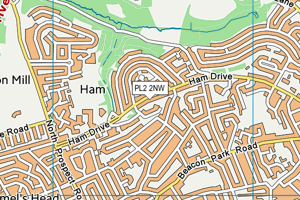 PL2 2NW map - OS VectorMap District (Ordnance Survey)