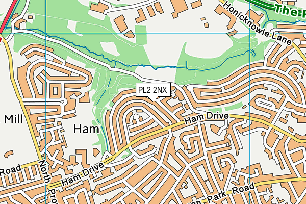 PL2 2NX map - OS VectorMap District (Ordnance Survey)