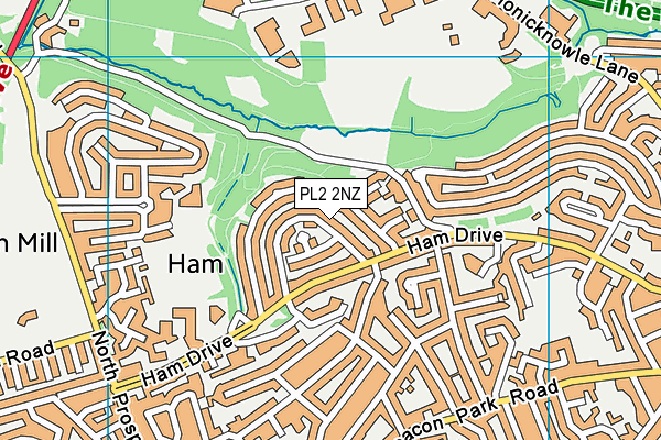 PL2 2NZ map - OS VectorMap District (Ordnance Survey)