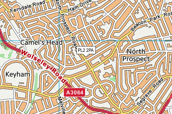 PL2 2PA map - OS VectorMap District (Ordnance Survey)