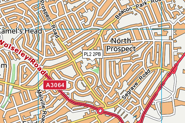 PL2 2PB map - OS VectorMap District (Ordnance Survey)