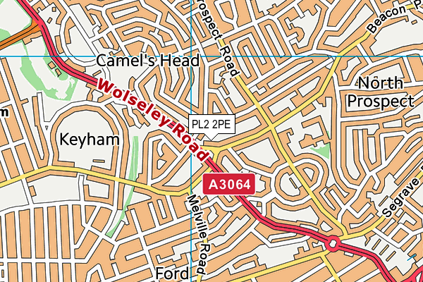 PL2 2PE map - OS VectorMap District (Ordnance Survey)