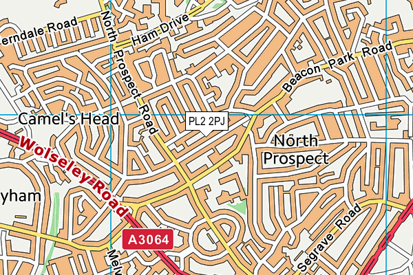 PL2 2PJ map - OS VectorMap District (Ordnance Survey)