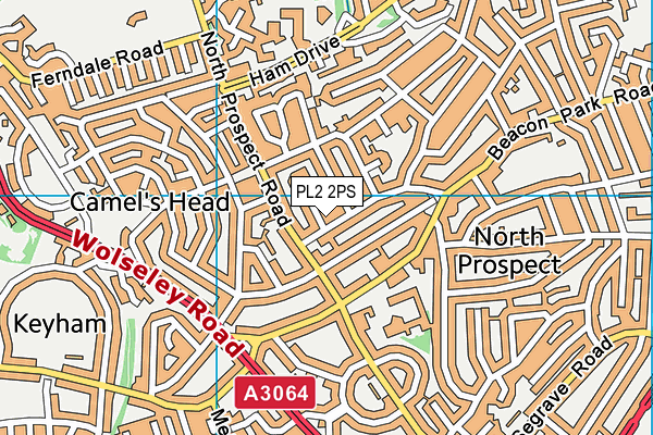 PL2 2PS map - OS VectorMap District (Ordnance Survey)