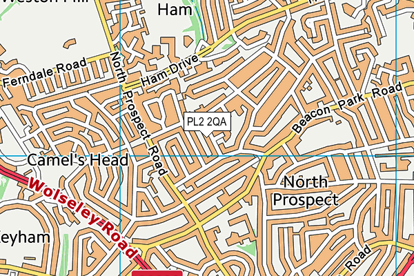 PL2 2QA map - OS VectorMap District (Ordnance Survey)