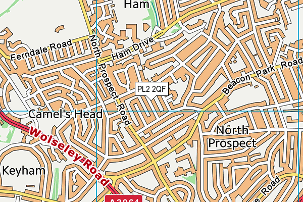 PL2 2QF map - OS VectorMap District (Ordnance Survey)