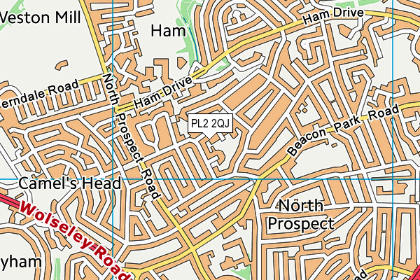 PL2 2QJ map - OS VectorMap District (Ordnance Survey)