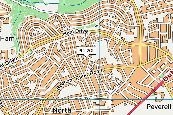 PL2 2QL map - OS VectorMap District (Ordnance Survey)