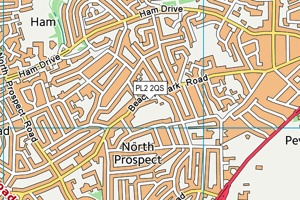 PL2 2QS map - OS VectorMap District (Ordnance Survey)