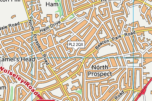 PL2 2QX map - OS VectorMap District (Ordnance Survey)