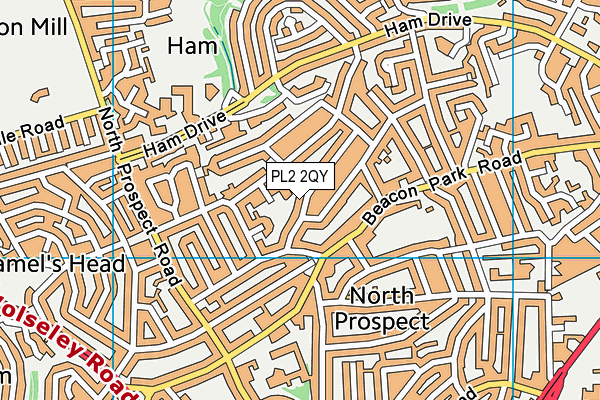 PL2 2QY map - OS VectorMap District (Ordnance Survey)