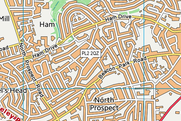 PL2 2QZ map - OS VectorMap District (Ordnance Survey)