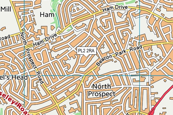 PL2 2RA map - OS VectorMap District (Ordnance Survey)