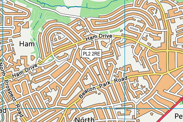 PL2 2RE map - OS VectorMap District (Ordnance Survey)