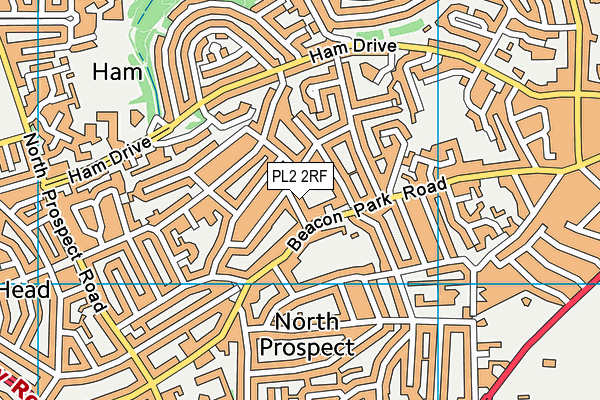 PL2 2RF map - OS VectorMap District (Ordnance Survey)