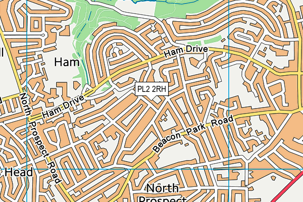 PL2 2RH map - OS VectorMap District (Ordnance Survey)