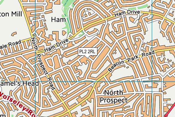 PL2 2RL map - OS VectorMap District (Ordnance Survey)