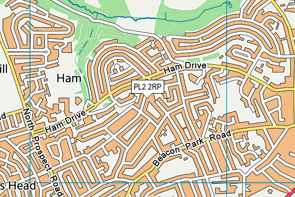 PL2 2RP map - OS VectorMap District (Ordnance Survey)