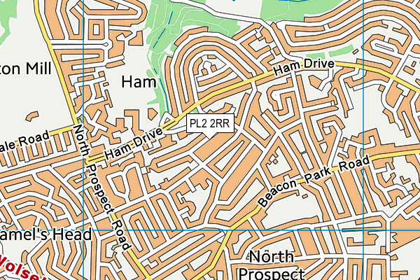 PL2 2RR map - OS VectorMap District (Ordnance Survey)