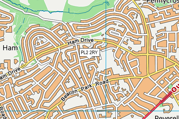 PL2 2RY map - OS VectorMap District (Ordnance Survey)